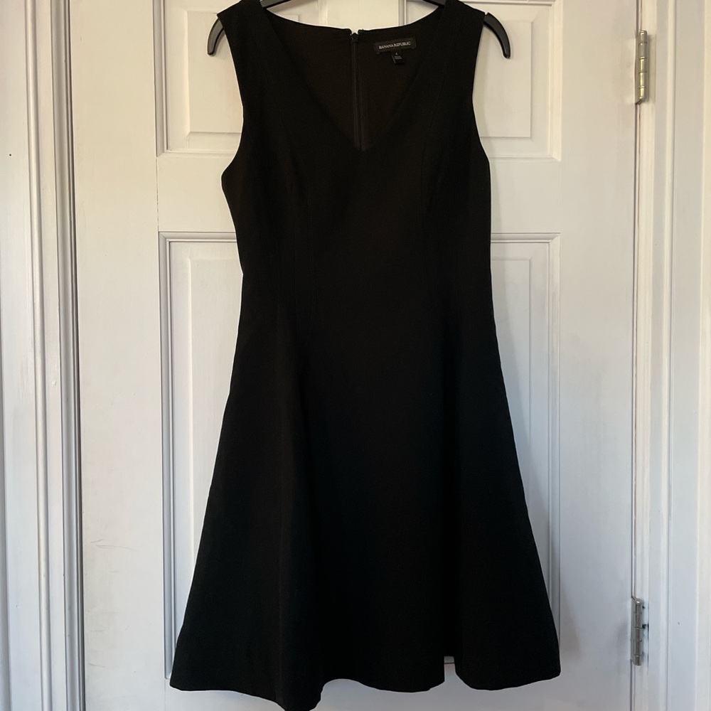 Beautiful classic black v-neck dress